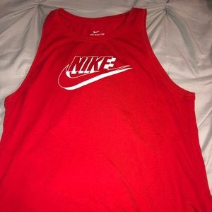 Red nike tank
